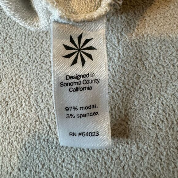 Athleta USA Criss Cross Open Back Super soft Modal Sweatshirt Light Gray Size M - Picture 15 of 16